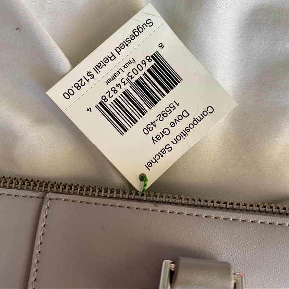 NWT Vera Bradley Composition Satchel Dove Gray - Picture 3 of 7